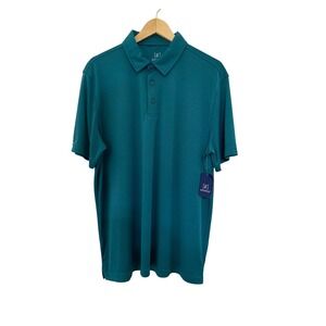 NWT George Men's Teal Green Short Sleeve Polo Shirt L/G 42-44